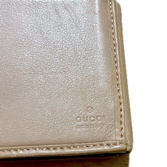 Gucci Diamante Heart Canvas Long Wallet, Brown/Pink Beige Leather - Picture 7 of 16